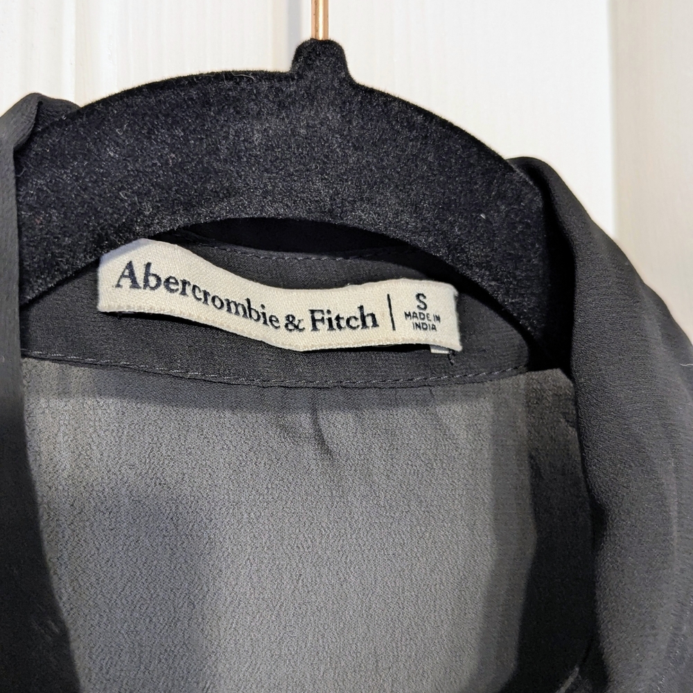 Abercrombie & Fitch Black Sheer Blouse